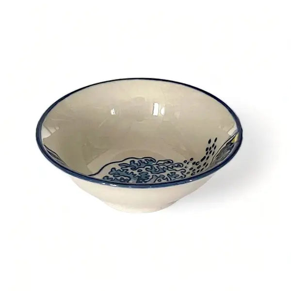 Great Wave 3.75" Porcelain Sauce Dish