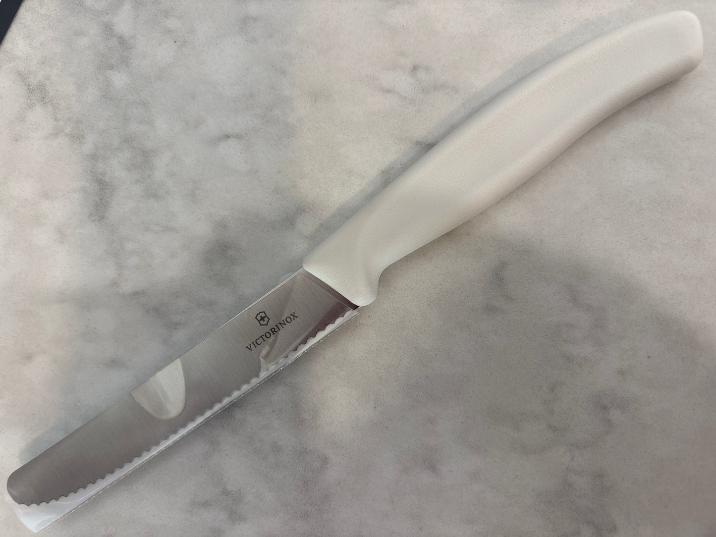 VICTORINOX Utility Knife - 4.5” - Serrated Blade, Rounded Tip