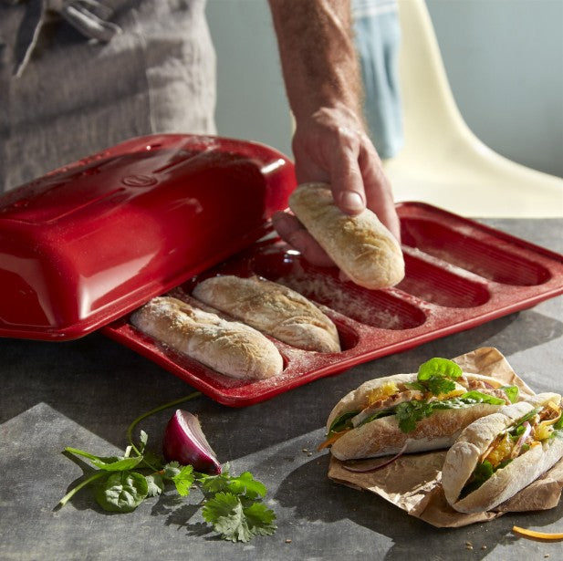 Emile Henry Mini Baguette Baker - RED