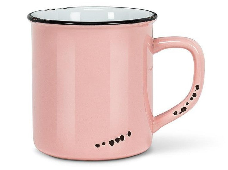 Enamel Look Mug - Pink (14 oz)