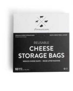 FORMATICUM - REUSABLE Cheese Storage Bags - Set of 10 - White