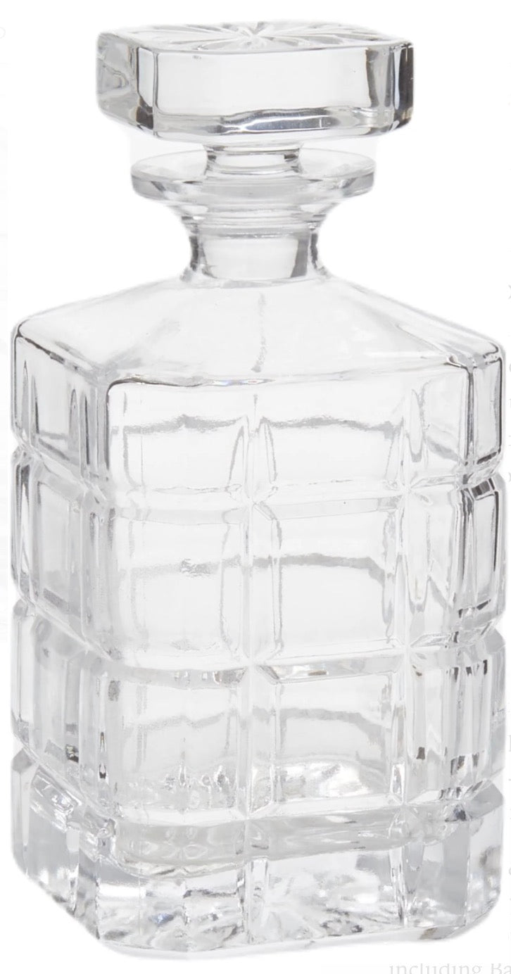 Glass Crosshatch Decanter