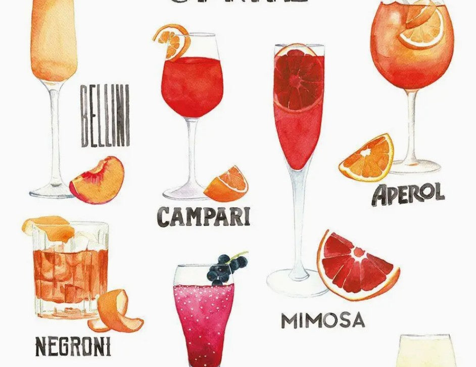 Maison Lorrain Kitchen Towel - Cocktails