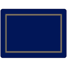 Navy and Gold Placemats - Set of 4