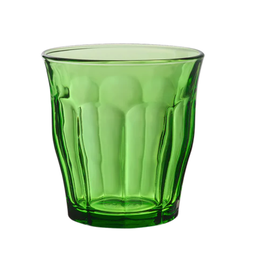 Duralex Picardie Bistro Glass - 310 mL - Green, Set of 6