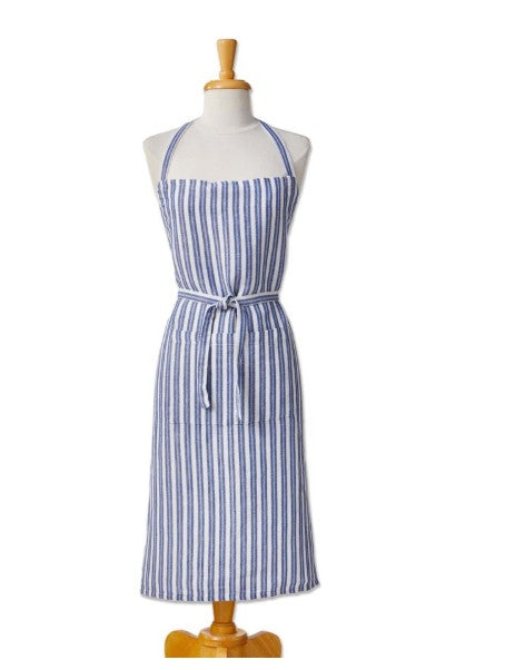 TAG - Blue and White Stripe Apron