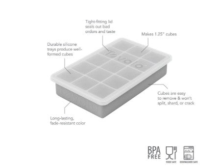 Tovolo - Perfect Cube Icecube Tray - WITH LID