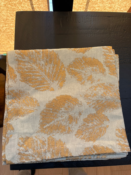 Cloth Napkin - Gold Leaf