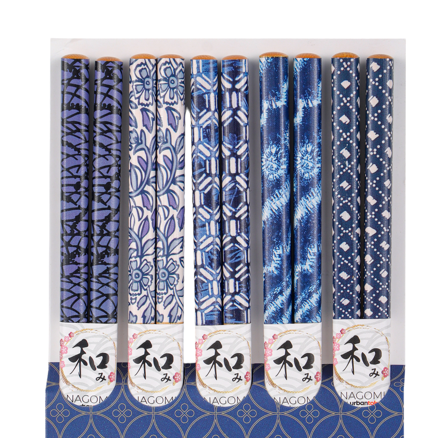 5 Piece Chopsticks Set Indigo