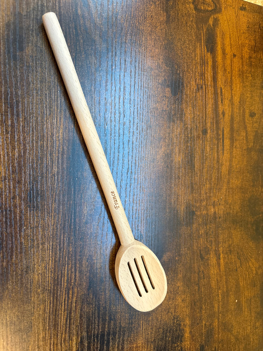 Made in France - Beechwood Slotted Spoon