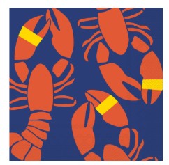 Cocktail Napkin - LOBSTER BANDS