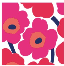 Cocktail Napkin - Marimekko - UNIKKO RED