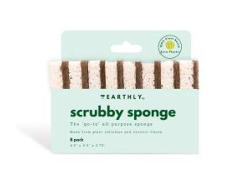 EARTHLY Scrubby Sponge - PACKAGE OF 8