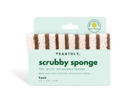 EARTHLY Scrubby Sponge - PACKAGE OF 8