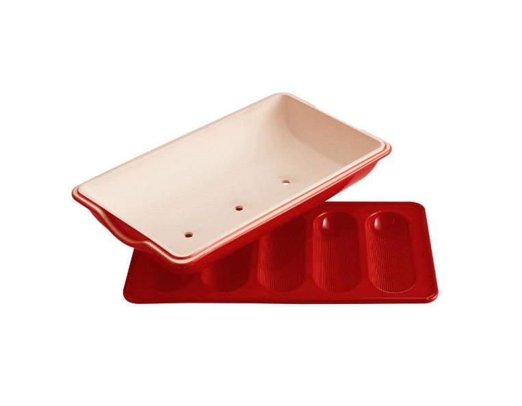 Emile Henry Mini Baguette Baker - RED
