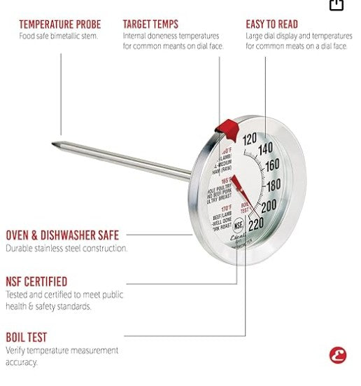ESCALI - Oven Safe Meat Thermometer