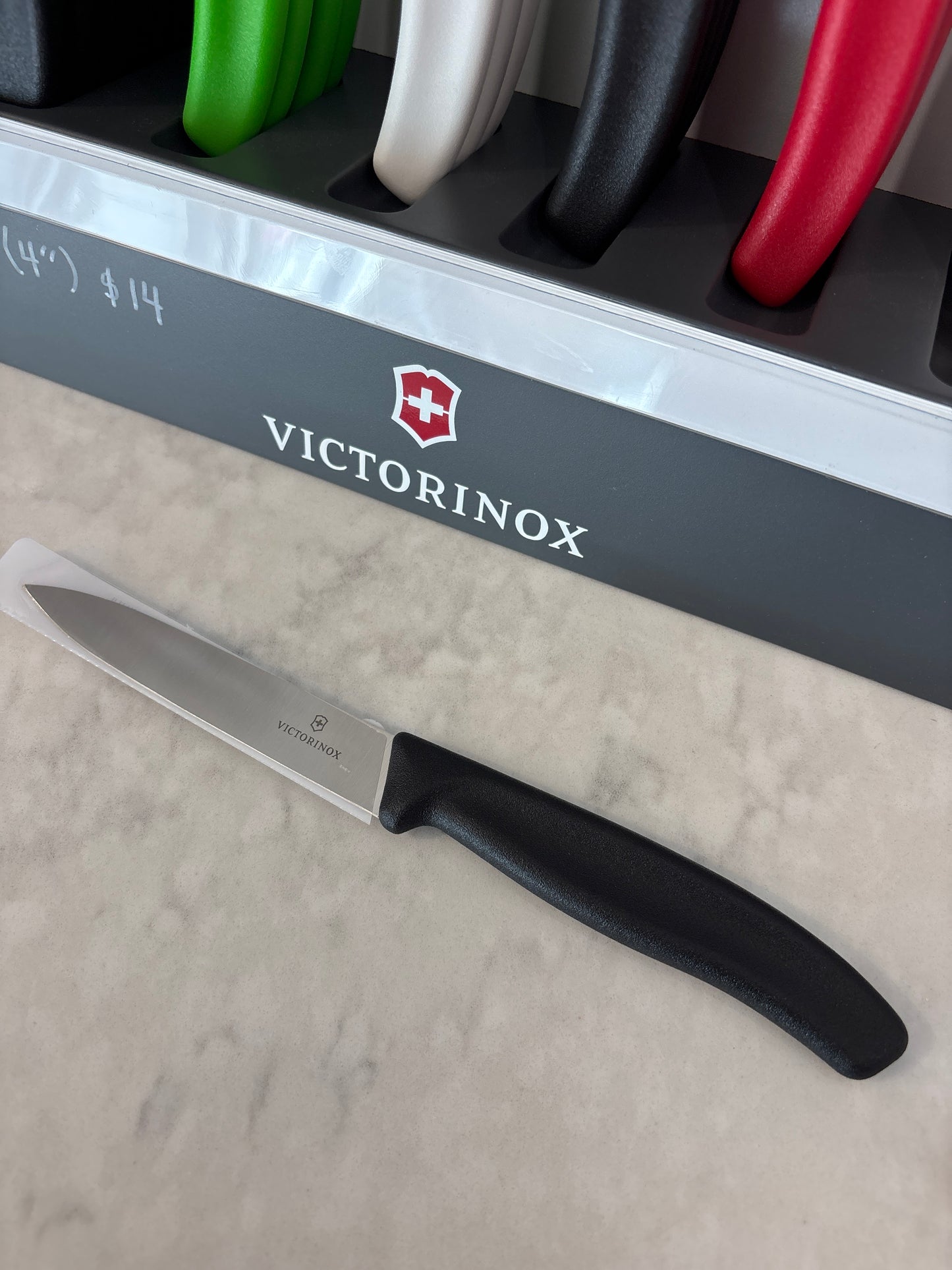 VICTORINOX Paring Knife - 4” - Straight Blade, Pointed Tip