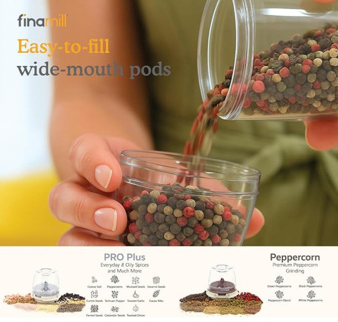 FINAMILL - Rechargeable - Includes TWO PODS