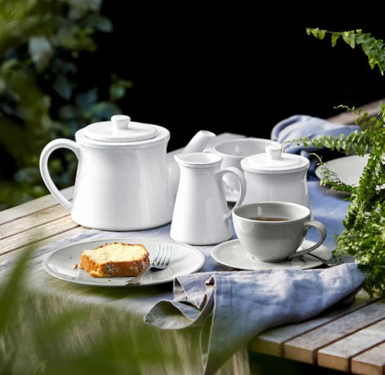 Friso White Sugar Bowl with Lid