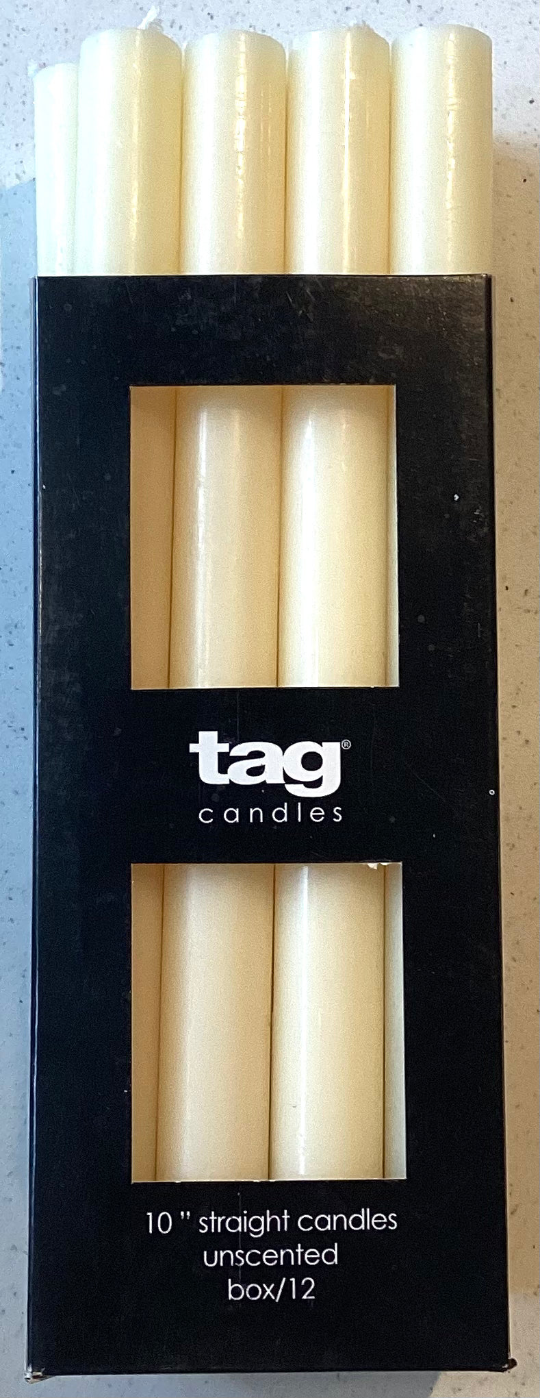 10” Straight Candles - White or Cream