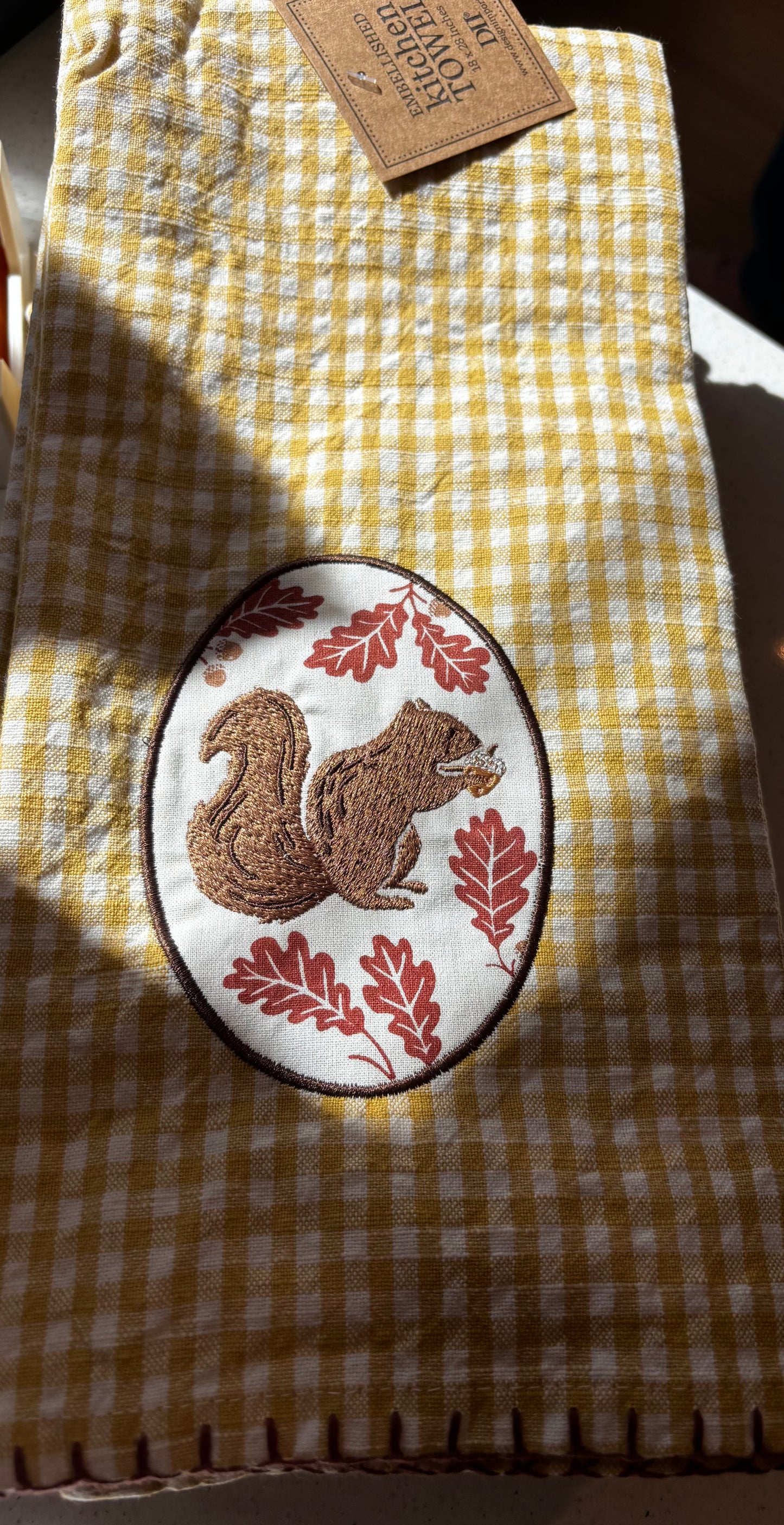 Squirrel Acorn Kitchen Towel