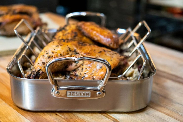 HESTAN Provisions - SMALL ROASTER - 14.5" - with Rack (31655)