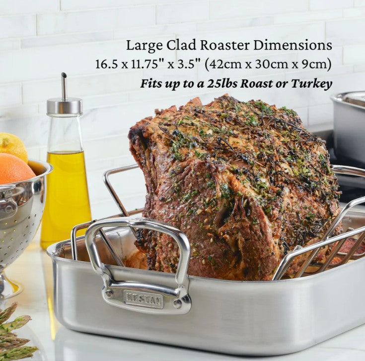 HESTAN Provisions - SMALL ROASTER - 14.5" - with Rack (31655)