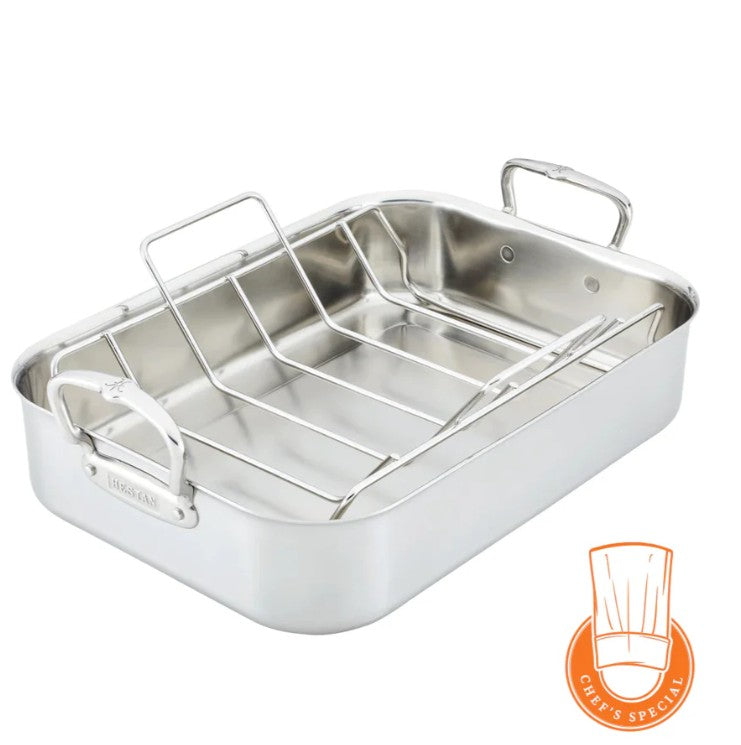 HESTAN Provisions - SMALL ROASTER - 14.5" - with Rack (31655)