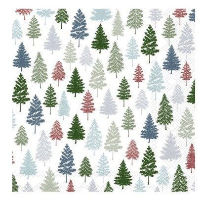 Cocktail Napkin - Nordic Forest - Blue Green