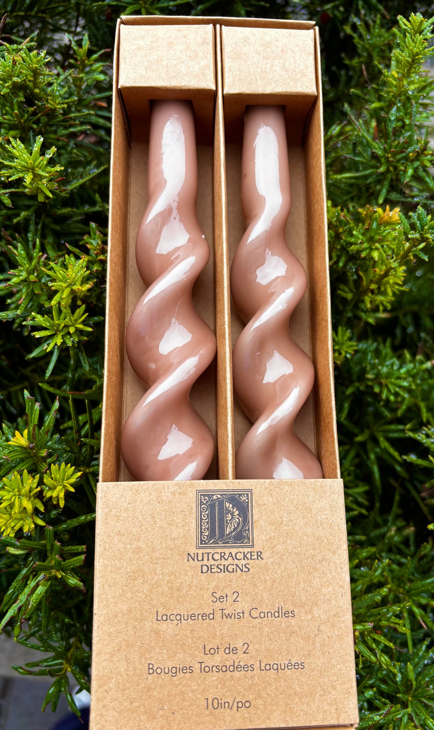 Lacquered Twist Candles - SET of 2