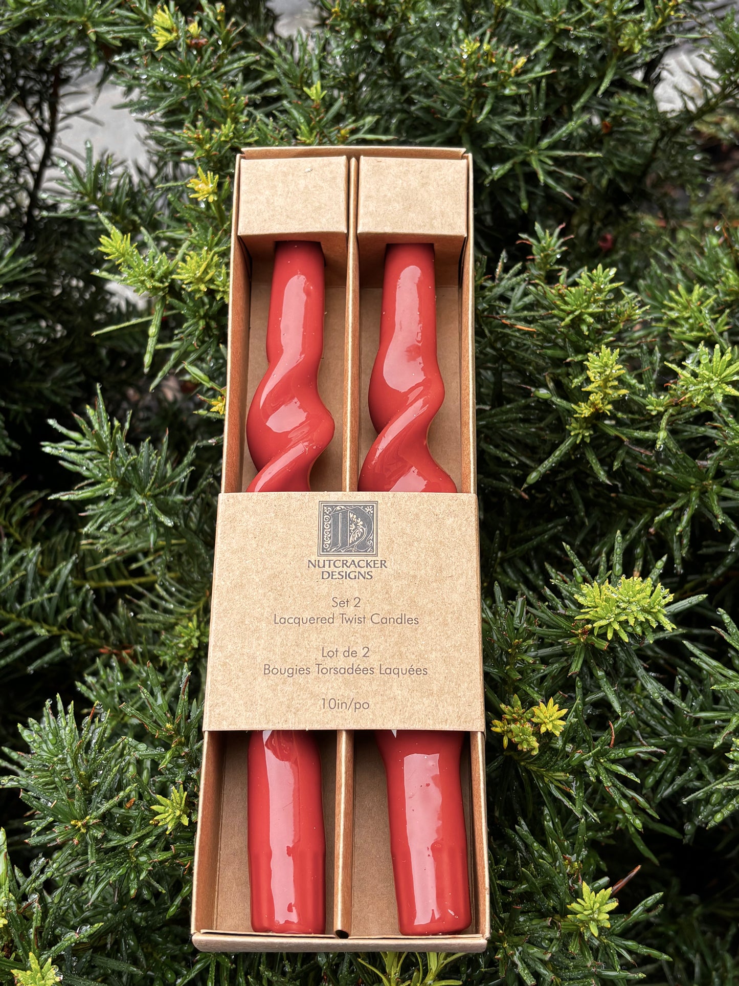 Lacquered Twist Candles - SET of 2