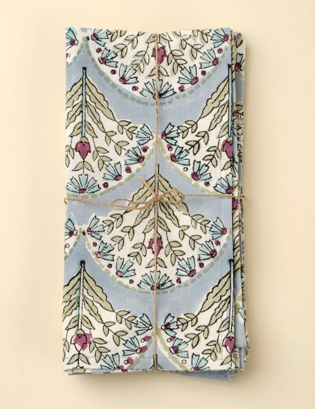 Indaba - SAKURA - Block Print Napkins - SET of 4