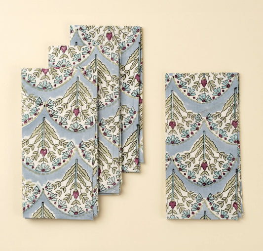 Indaba - SAKURA - Block Print Napkins - SET of 4