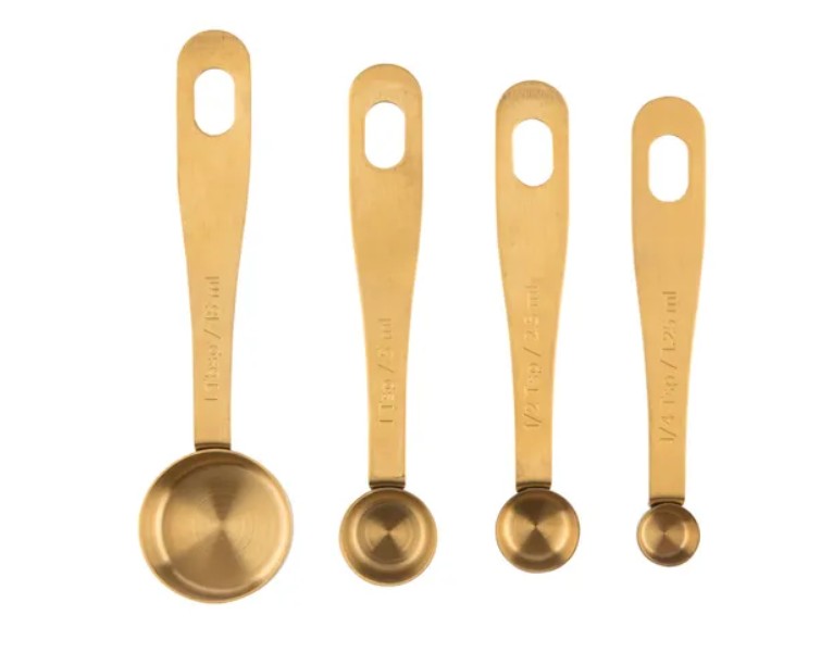 KITCHEN PANTRY - Brass Measuring Spoons - SET of 4