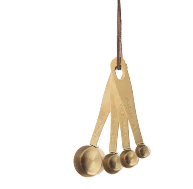 KITCHEN PANTRY - Brass Measuring Spoons - SET of 4