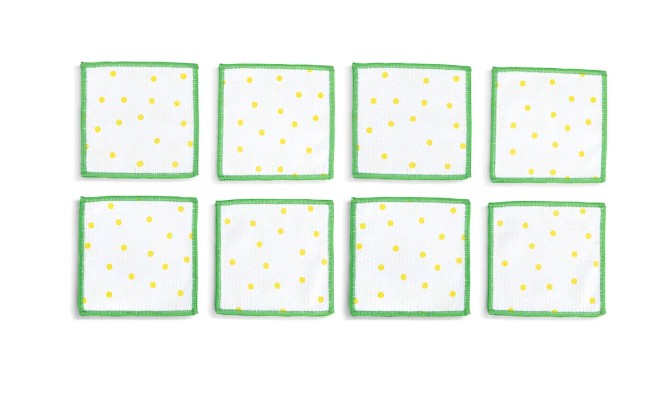 LEMON COCKTAIL NAPKINS - Reusable - Set of 8
