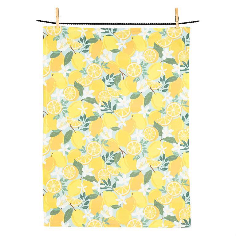 Abbott - LEMONS AND BLOSSOMS - Tea Towel