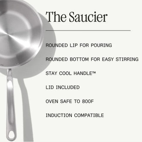 MADE IN - Stainless Steel Saucier - 5 QT with LID
