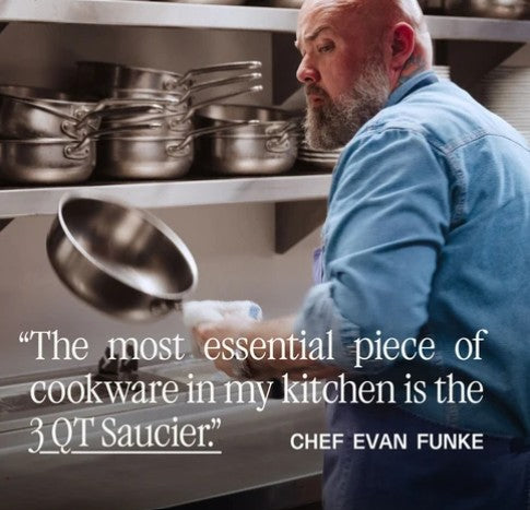 MADE IN - Stainless Steel Saucier - 3.5 QT with LID