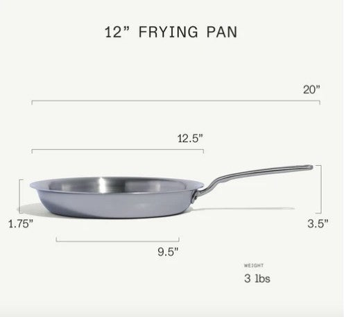 MADE IN - 12" Stainless Steel Frying Pan