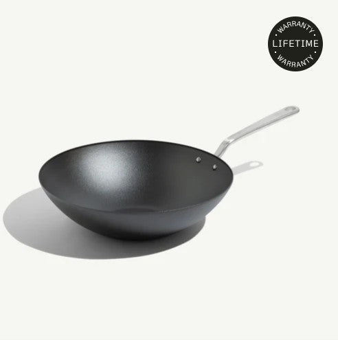 MADE IN - Blue Carbon Steel - PRESEASONED - 12" Wok