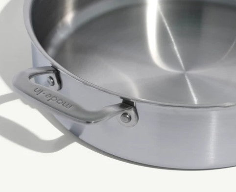 MADE IN - Stainless Steel 6 QT Rondeau WITH LID