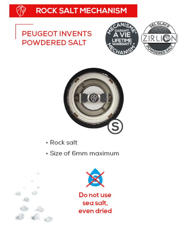 Peugeot Paris U Select Salt Mill - 22 cm - BLACK SATIN