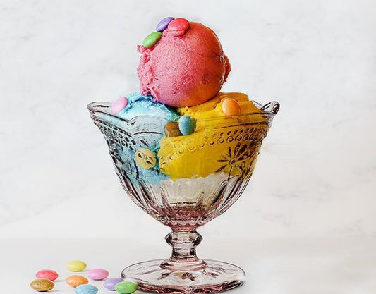 Pink Flower Pedestal Bowl - 4" High