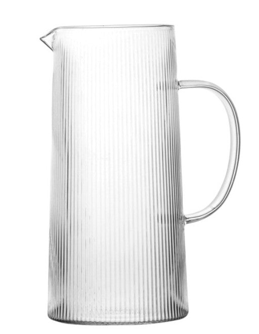 Ribbed Crystal Pitcher