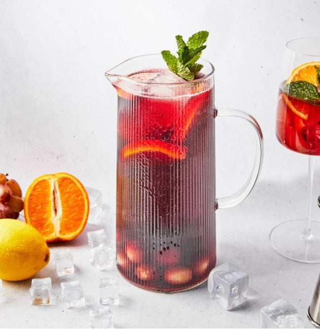 Ribbed Crystal Pitcher