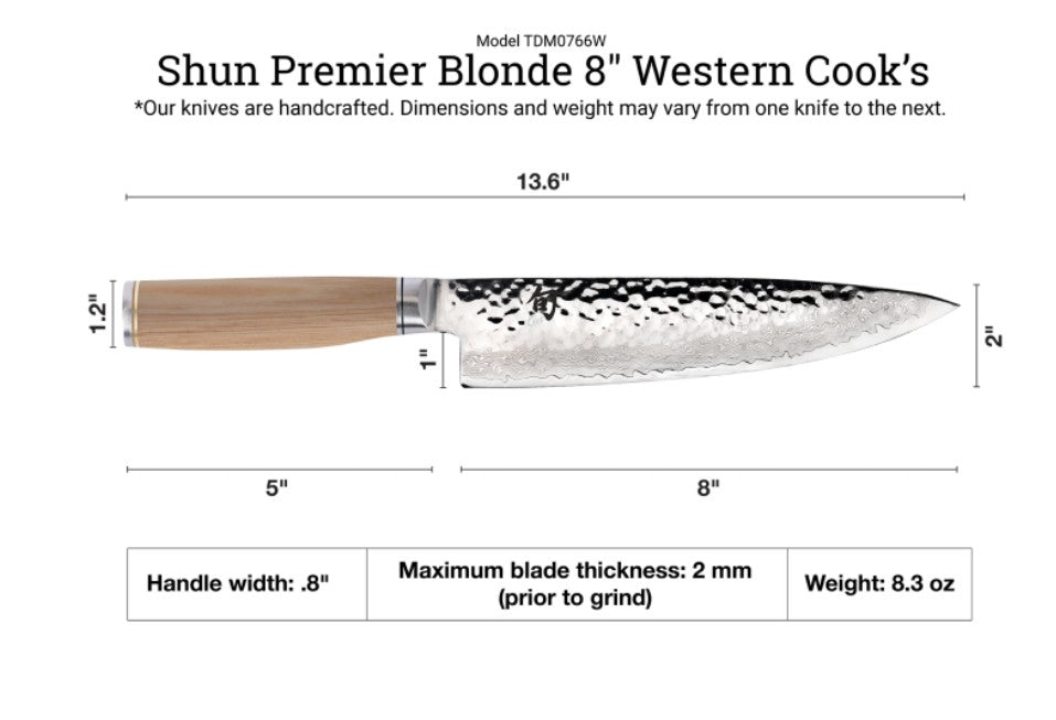 SHUN Premier Blonde 8-inch Chef's Knife