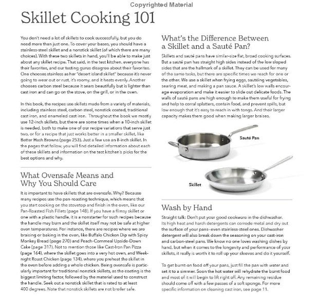 The Skillet Cookbook - America's Test Kitchen