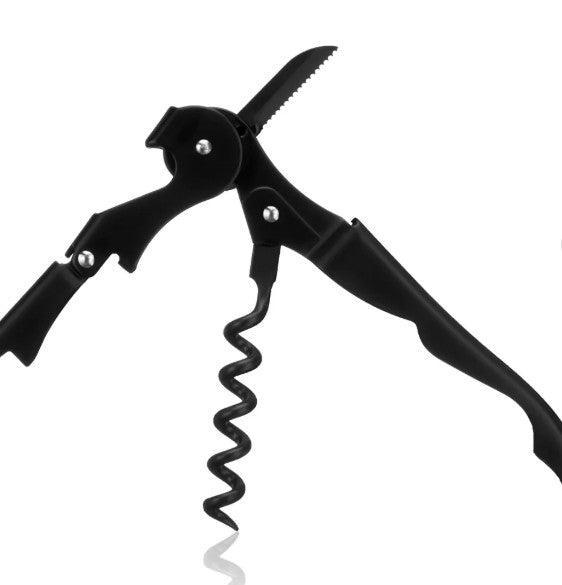 True Brands - Matte Black Corkscrew - Double Hinged