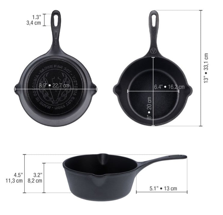 VICTORIA - 1.9L Mini Cast Iron Saucepan